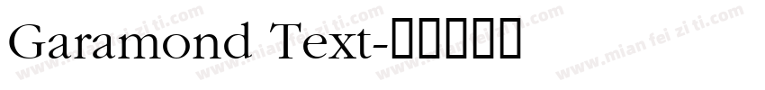Garamond Text字体转换